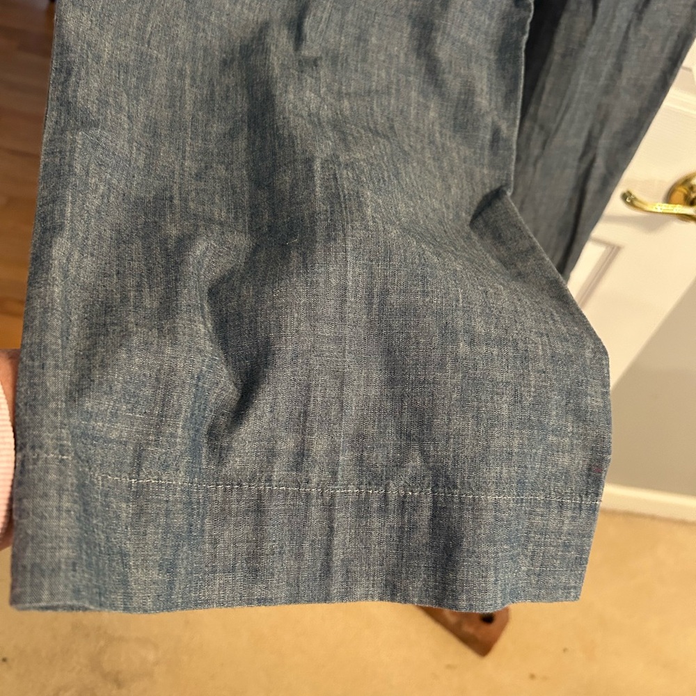 Ralph Lauren Pleated Chambray Wide Leg Pants - Picture 5 of 12